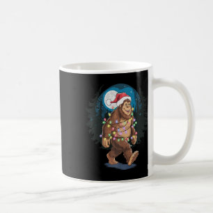 Bigfoot Santa Christmas Tree Lights Funny Xmas Sas Coffee Mug