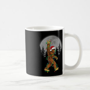 Bigfoot Santa Christmas Tree Lights Funny Xmas Sas Coffee Mug