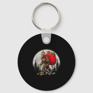 Bigfoot Santa Christmas Tree Lights Funny Xmas Sas Key Ring