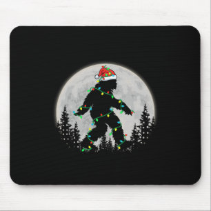 Bigfoot Santa Christmas Tree Lights Funny Xmas Sas Mouse Pad