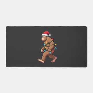 Bigfoot Santa Christmas Tree Lights Xmas Boys Men  Desk Mat