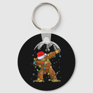 Bigfoot Santa Christmas Tree Lights Xmas Boys Men Key Ring