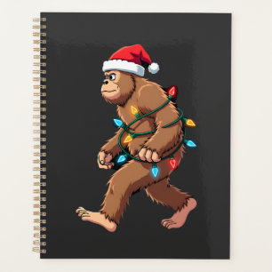 Bigfoot Santa Christmas Tree Lights Xmas Boys Men Planner