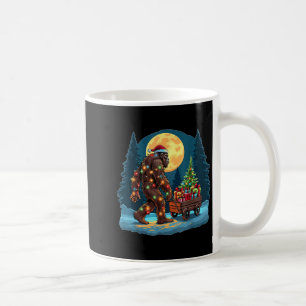 Bigfoot Santa Christmas Tree Lights Xmas Sasquatch Coffee Mug