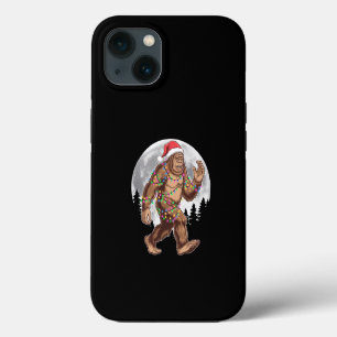 Bigfoot Santa Christmas Tree Lights Xmas Sasquatch iPhone 13 Case