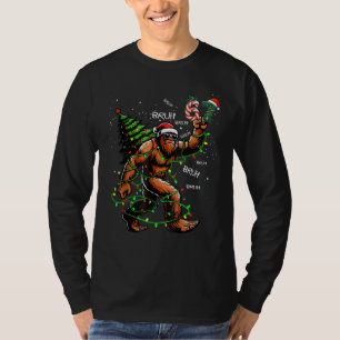 Bigfoot Santa Christmas Tree Sasquatch Costume 6 7 T-Shirt