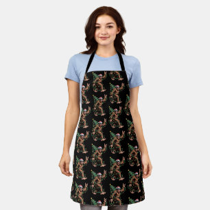 Bigfoot Santa Christmas Tree Sasquatch Santa Apron
