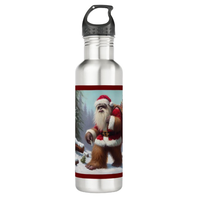 Bigfoot Santa Claus 710 Ml Water Bottle (Front)