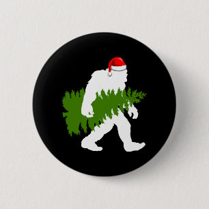 BigFoot Santa Claus Fun Christmas Gifts 6 Cm Round Badge