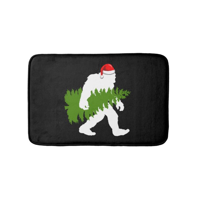 BigFoot Santa Claus Fun Christmas Gifts Bath Mat (Front)