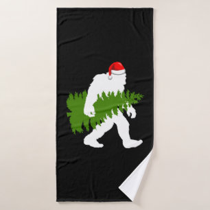 BigFoot Santa Claus Fun Christmas Gifts Bath Towel