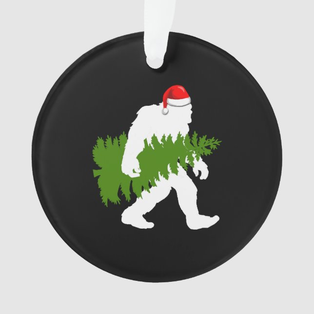 BigFoot Santa Claus Fun Christmas Gifts Ornament (Front)