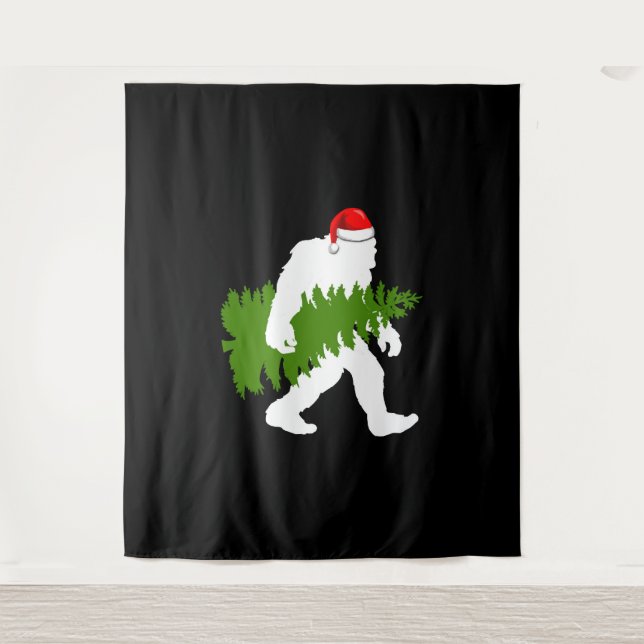 BigFoot Santa Claus Fun Christmas Gifts Tapestry (Front)