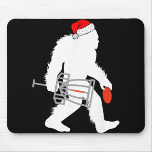 Bigfoot Santa Disc Golf Christmas Disc Golfer Xmas Mouse Pad