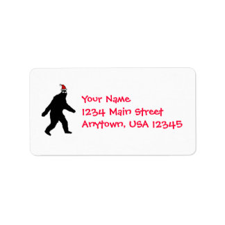 Bigfoot Santa Label