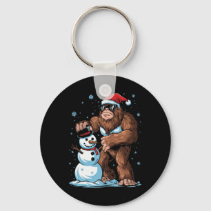 Bigfoot Santa Snowman Kids Boys Men Xmas Christmas Key Ring