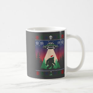 Bigfoot Santa Ufo Alien Funny Ugly Christmas Sweat Coffee Mug