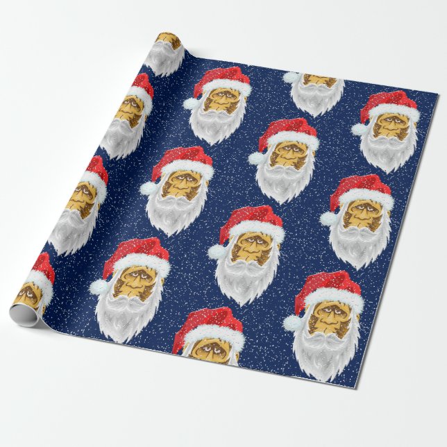BIGFOOT SANTA WRAPPING PAPER (Unrolled)