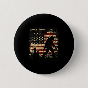 Bigfoot sasquatch 4th of july patriotic american 6 cm round badge