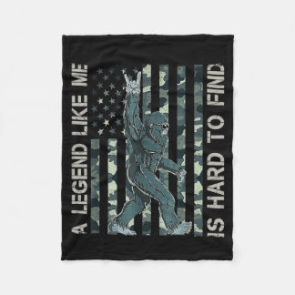 Bigfoot Sasquatch A Legend Like Me Is Hard To Find Fleece Blanket