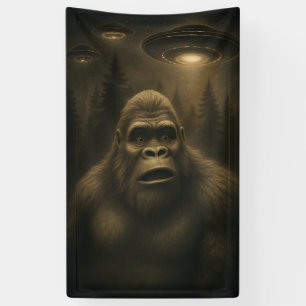 Bigfoot Sasquatch Alien UFO Funny Banner