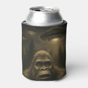 Bigfoot Sasquatch Alien UFO Funny Can Cooler