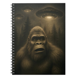 Bigfoot Sasquatch Alien UFO Funny Notebook