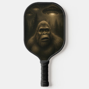 Bigfoot Sasquatch Alien UFO Funny Pickleball Paddle