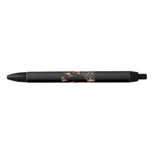 Bigfoot Sasquatch America Flag Patriotic Men Women Black Ink Pen