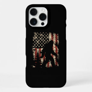 Bigfoot Sasquatch America Flag Patriotic Men Women iPhone 16 Pro Max Case