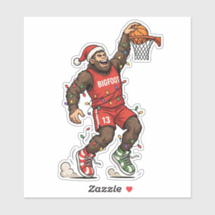Bigfoot Sasquatch Basketball Christmas 2026 Holida