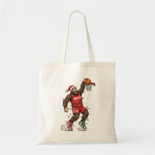 Bigfoot Sasquatch Basketball Christmas 2026 Holida Tote Bag