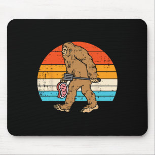 Bigfoot Sasquatch Bbq Retro Byrbecue Grilling Men Mouse Pad