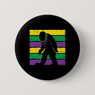 Bigfoot Sasquatch Beads Purple Green Yellow Funny 6 Cm Round Badge