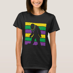 Bigfoot Sasquatch Beads Purple Green Yellow Funny T-Shirt
