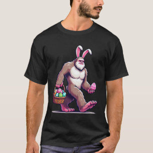 Bigfoot Sasquatch Bunny Easter Eggs Men Women Kids T-Shirt