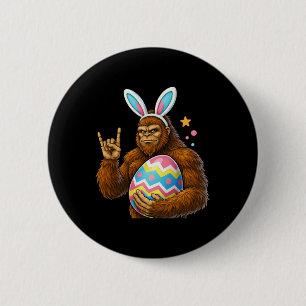 Bigfoot Sasquatch Bunny Easter Men Women Boy Kids 6 Cm Round Badge