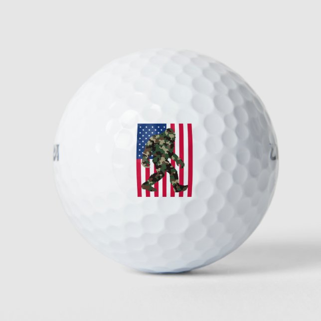 Bigfoot Sasquatch Camo   Golf Balls (Front)