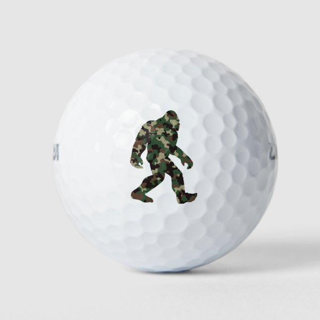 Bigfoot Sasquatch Camo  Golf Balls (Front)