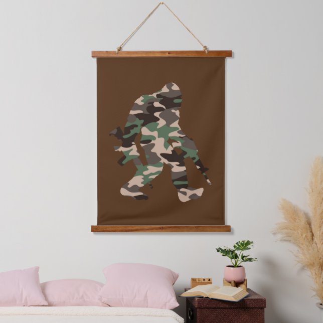 Bigfoot Sasquatch Camo       Hanging Tapestry (Bedroom)