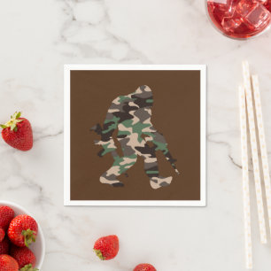 Bigfoot Sasquatch Camo Napkin