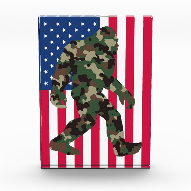 Bigfoot Sasquatch Camo  Photo Block (Front)