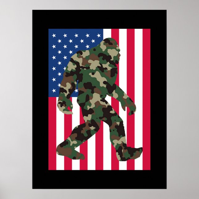Bigfoot Sasquatch Camo       Poster (Front)