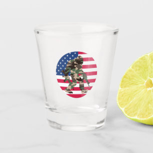 Bigfoot Sasquatch Camo Shot Glass