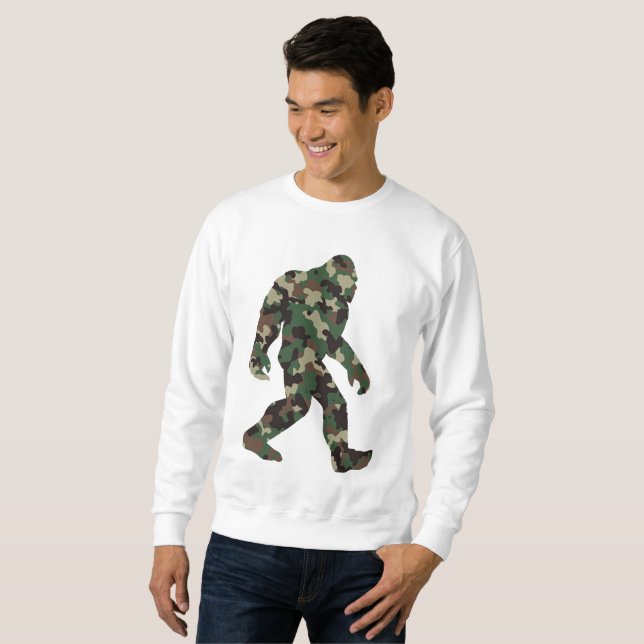 Bigfoot Sasquatch Camo  Sweatshirt (Front Full)
