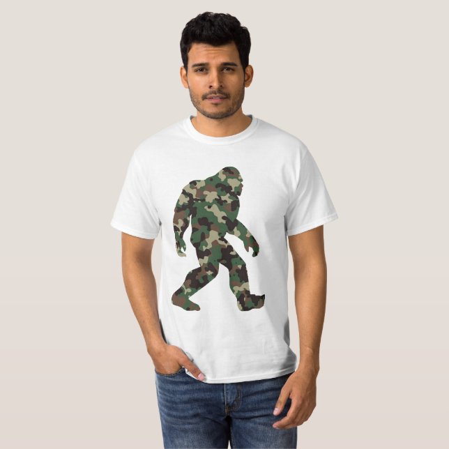 Bigfoot Sasquatch Camo  T-Shirt (Front Full)