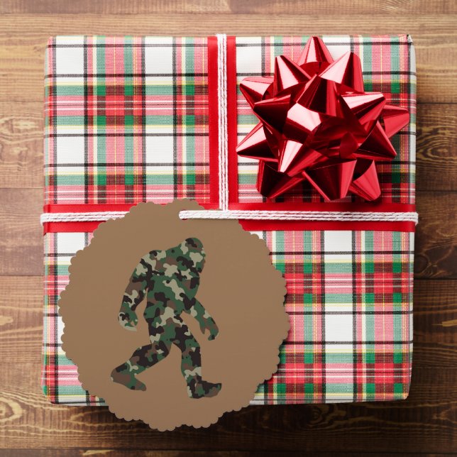 Bigfoot Sasquatch Camo Tree Decoration Card (Insitu (Gift))