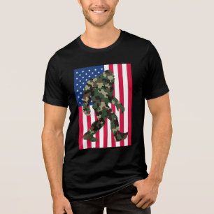 Bigfoot Sasquatch Camo  Tri-Blend Shirt