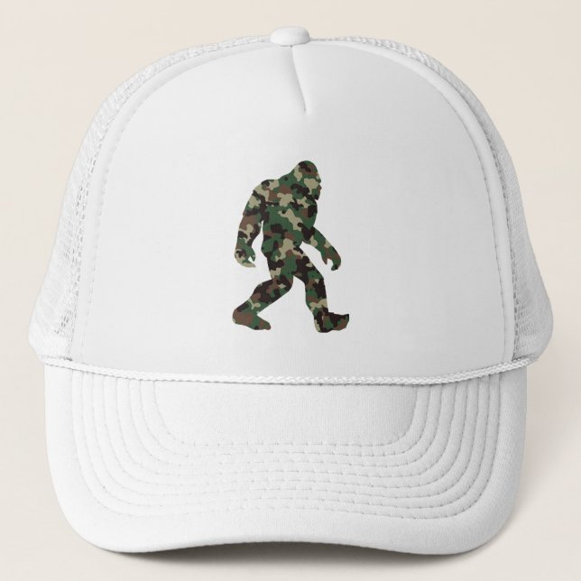 Bigfoot Sasquatch Camo     Trucker Hat (Front)