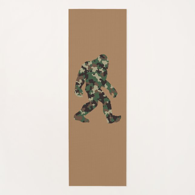 Bigfoot Sasquatch Camo Yoga Mat (Front)